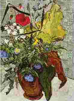 Vincent Van Gogh Wild Flowers and Thistles in a Vase